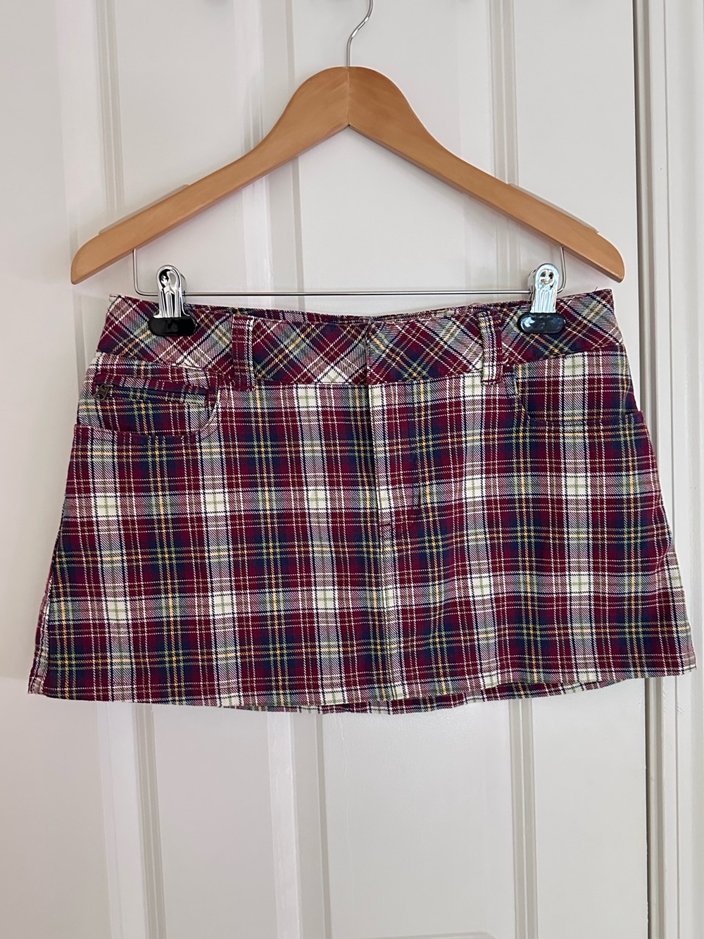 Abercrombie and Fitch Vintage Y2k Plaid Cotton-Wool Miniskirt, Tailored 6